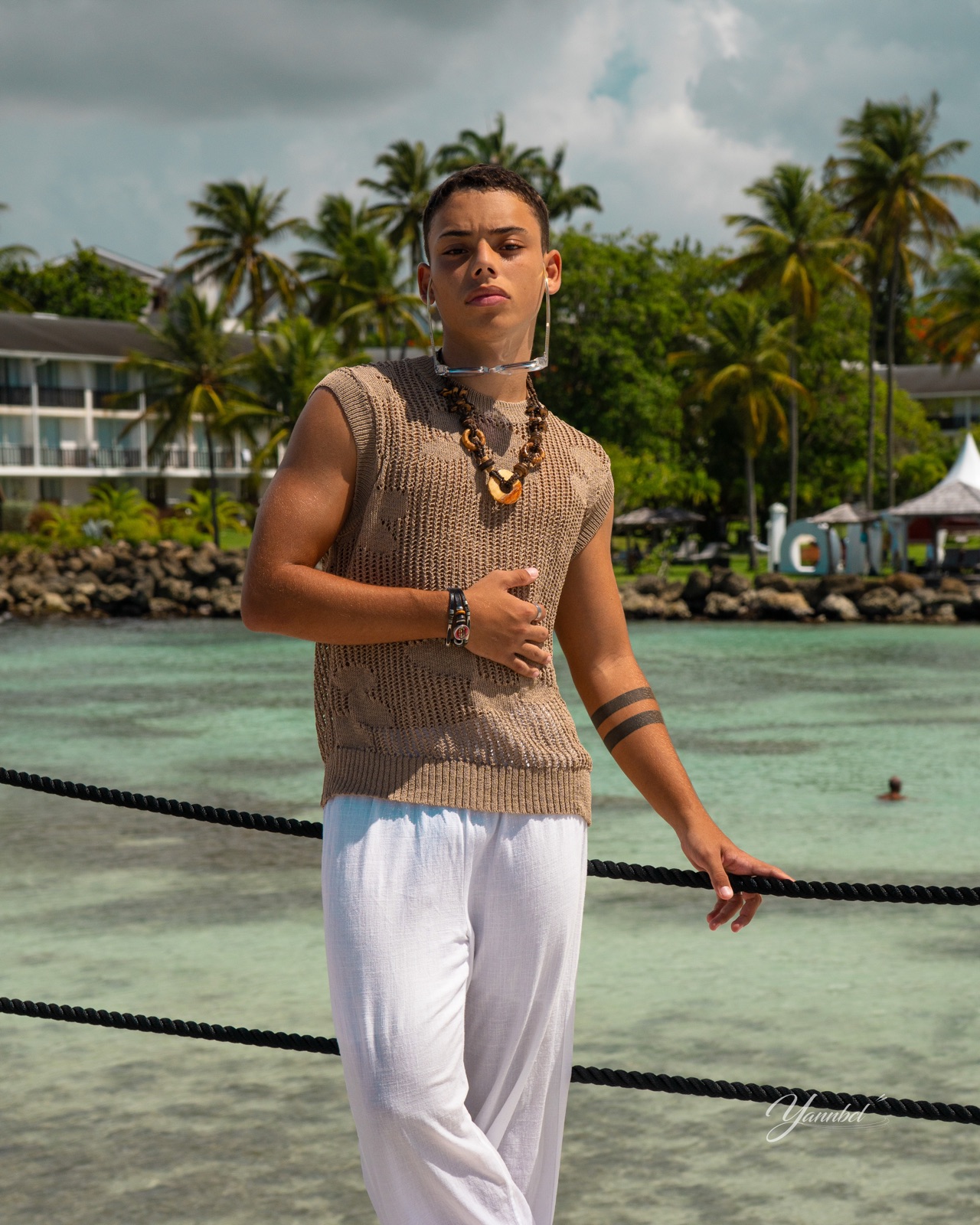 Épreuve shooting en bord de mer de Top Model Europe Caraïbes 2025 — photographie 2